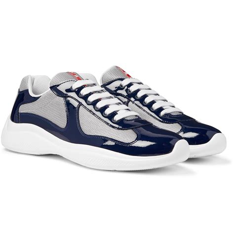 mens navy blue prada sneakers|Prada americas cup navy.